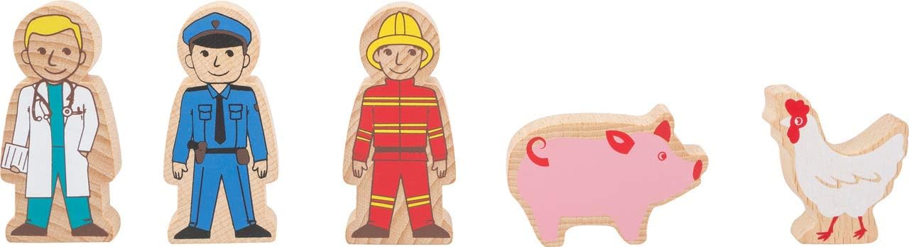 Small Foot 11492 Wooden Toy Train Building, Made of Wood, with Suspension Bridge and Tunnels, a Play World on Two Levels, Multicolored