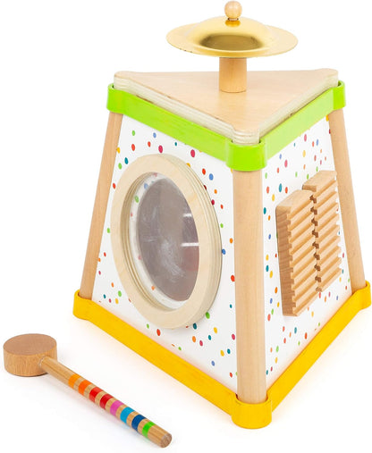Small Foot 11507 Musical Triangle Sound, Made of Wood, a Brightly Coloured Multi-Instrument for Young Musicians Toys, Multicolored