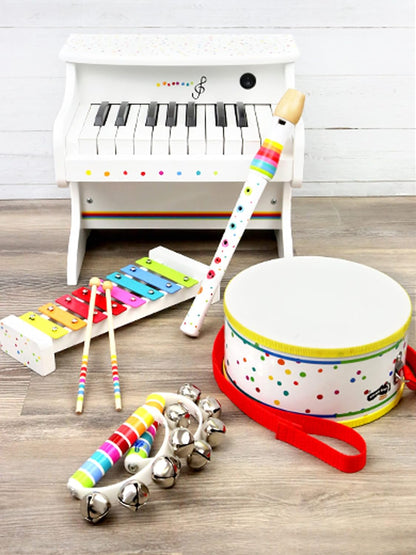 Small Foot 11507 Musical Triangle Sound, Made of Wood, a Brightly Coloured Multi-Instrument for Young Musicians Toys, Multicolored