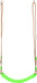 Small Foot 11585 Flexible Swing, Weather-Resistant, Non-Slip and with an Elastic seat for Children and Adults Toys, Green, Seil: ca. 200 cm, Schaukel ca. 67 x 14 x 1,5 cm