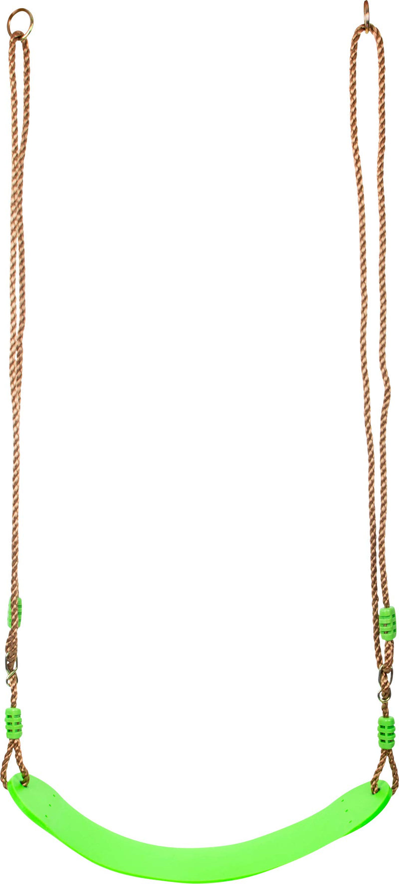 Small Foot 11585 Flexible Swing, Weather-Resistant, Non-Slip and with an Elastic seat for Children and Adults Toys, Green, Seil: ca. 200 cm, Schaukel ca. 67 x 14 x 1,5 cm