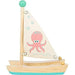 small foot wooden toys Small Foot Wooden Toys Octopus Catamaran Premium Water Toy Designed for Children 2+ Years (11656