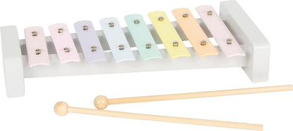 small foot 11685 Music Set Pastell, set of three musical instruments with sheet music, for ages 3+ years Pastel set