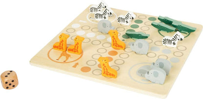 small foot 11697 Ludo Safari, Made of FSC 100%-Certified Wood, Parlour Game for The Whole Family, for Ages 4+ Years