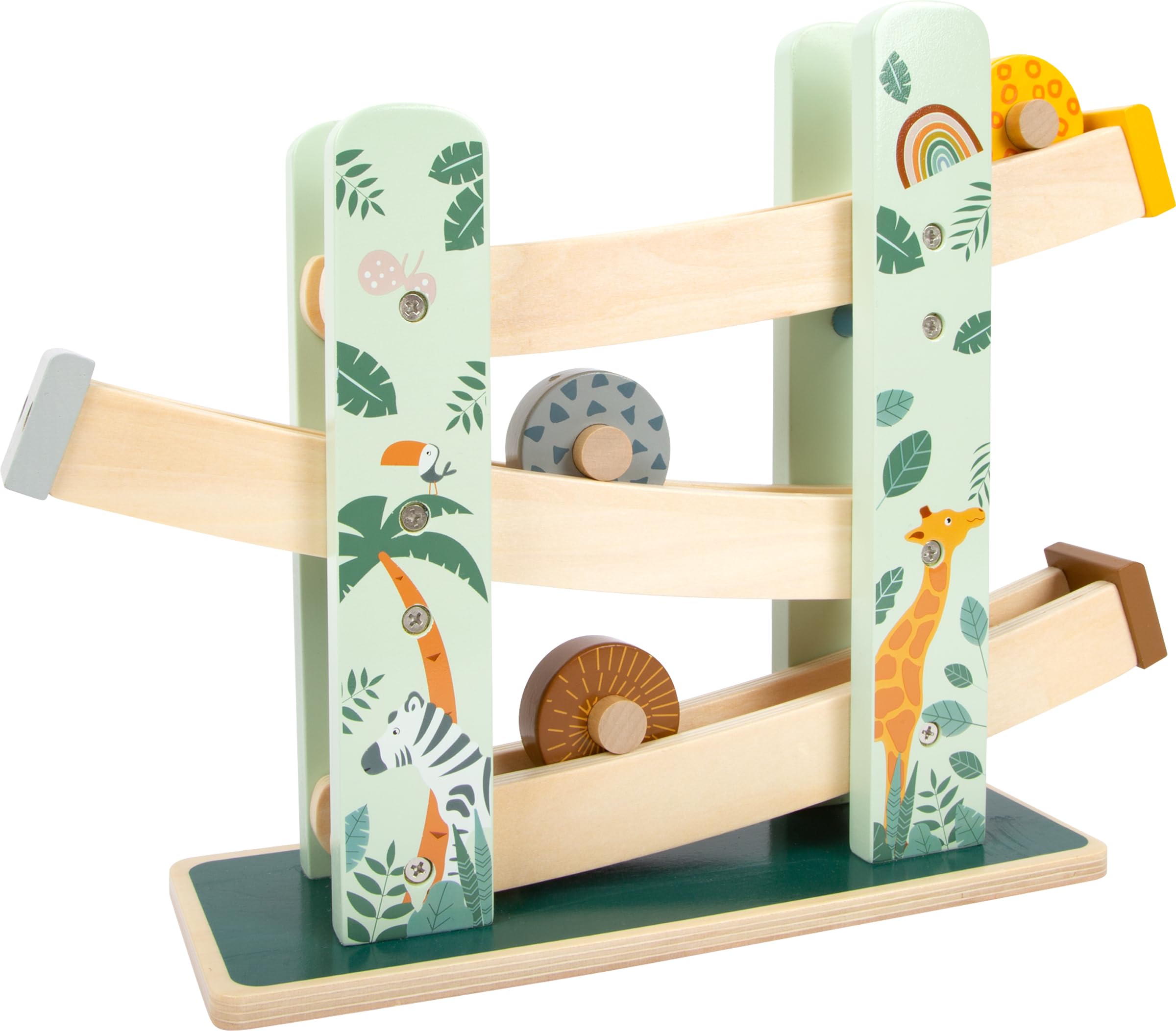 Small Foot Small Foot-11707 Pista de Ruedas Safari, Madera en Colores de Moda, a Partir de 18 Meses. Toys (11707)