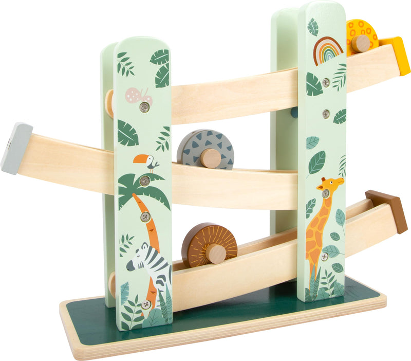 Small Foot Small Foot-11707 Pista de Ruedas Safari, Madera en Colores de Moda, a Partir de 18 Meses. Toys (11707)