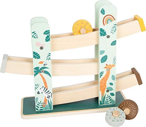 Small Foot Small Foot-11707 Pista de Ruedas Safari, Madera en Colores de Moda, a Partir de 18 Meses. Toys (11707)