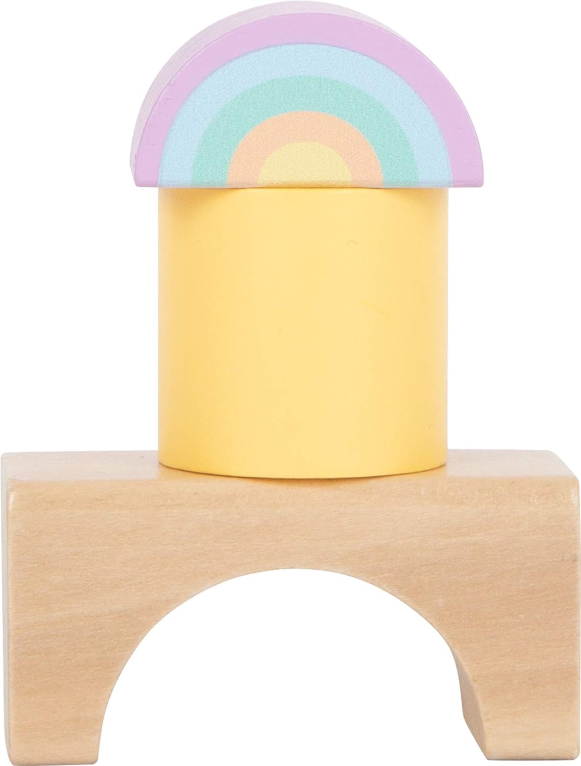 Small Foot Pastel Wooden Building Blocks, 50-Piece Set to Promote Creativity, from 12 Months, 11722 Toys