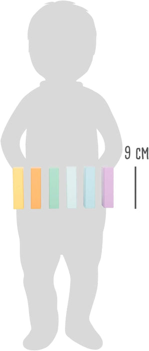 Small Foot Pastel Wooden Building Blocks, 50-Piece Set to Promote Creativity, from 12 Months, 11722 Toys