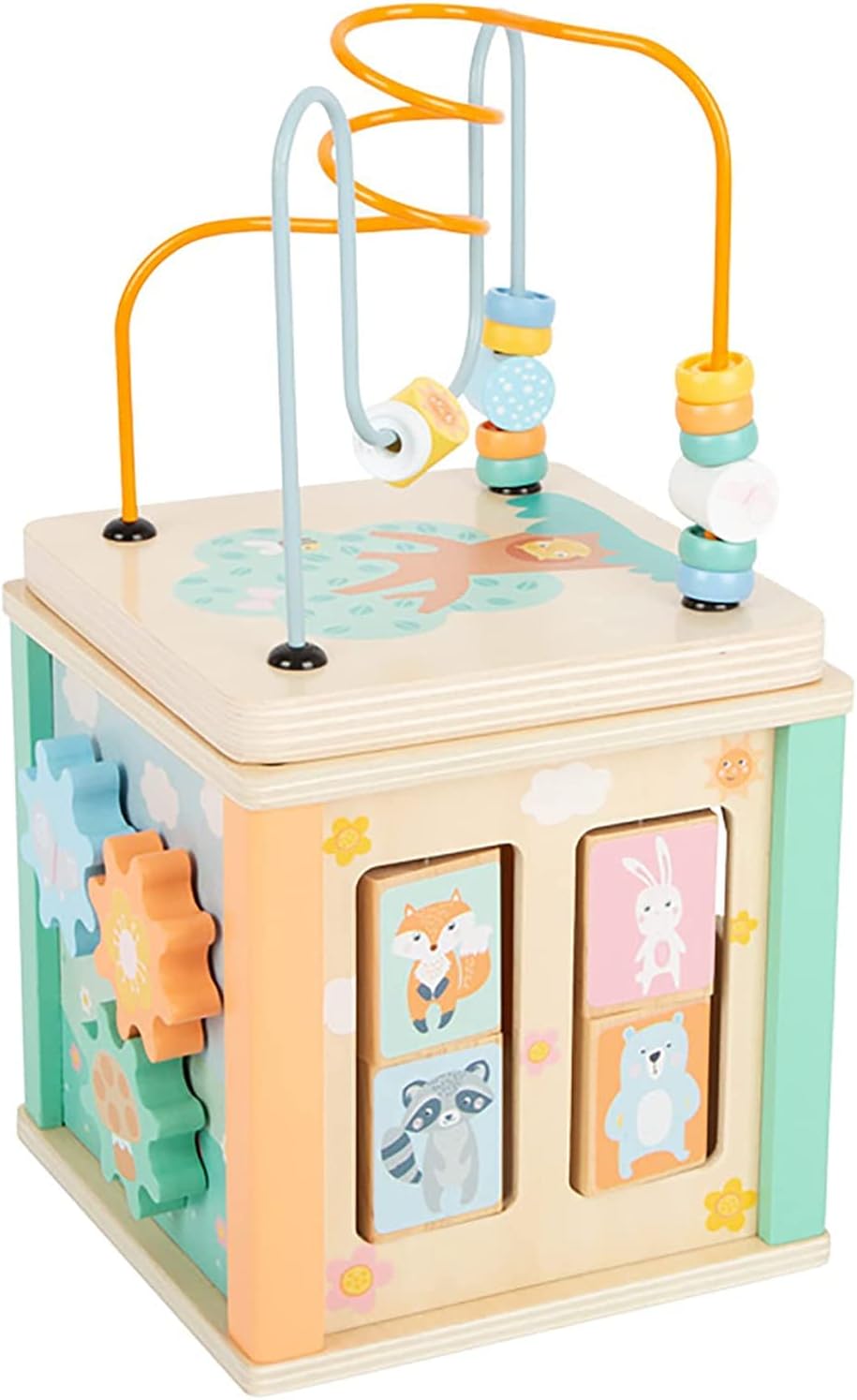 Small Foot cube, pastel motor skills toy for toddlers, playable from five sides, from 12 months, 11724