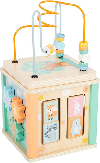 Small Foot cube, pastel motor skills toy for toddlers, playable from five sides, from 12 months, 11724