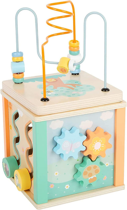 Small Foot cube, pastel motor skills toy for toddlers, playable from five sides, from 12 months, 11724