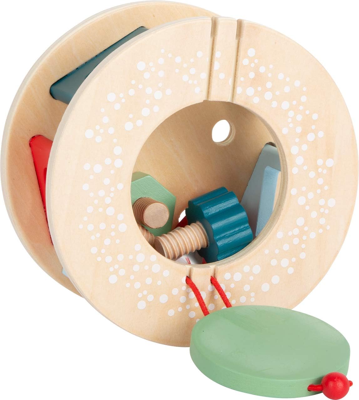 Small Foot Small Foot-11734 Caracol de Arrastre para Encajar, Madera, Juego motricidad, Aprender a Caminar, a Partir de 12 Meses. Toys, Color no Negro, Blanco o Gris (11734