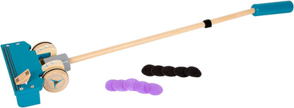 11735 Aspiradora de Juguete para Empujar, small foot, Madera, Juego de rol para niños a Partir de 18 Meses.