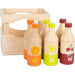 Small Foot 11739 "Fresh Wooden Crate, 6 Bottles of 3 Varieties, Accessories for Merchant Shop, from 3 Years Toys