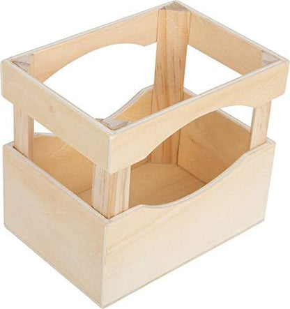 Small Foot 11739 "Fresh Wooden Crate, 6 Bottles of 3 Varieties, Accessories for Merchant Shop, from 3 Years Toys
