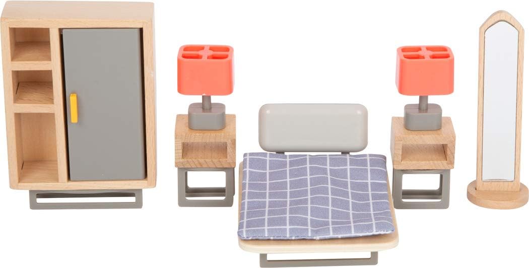 Small Foot Small Foot-11742 Set Muebles Modernos, Madera, plástico, Acc. Casas muñecas, a Partir de 3 años. Toys, Multicolor, Piccolo (11742