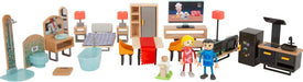 Small Foot Small Foot-11742 Set Muebles Modernos, Madera, plástico, Acc. Casas muñecas, a Partir de 3 años. Toys, Multicolor, Piccolo (11742