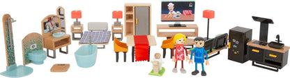 Small Foot Small Foot-11742 Set Muebles Modernos, Madera, plástico, Acc. Casas muñecas, a Partir de 3 años. Toys, Multicolor, Piccolo (11742