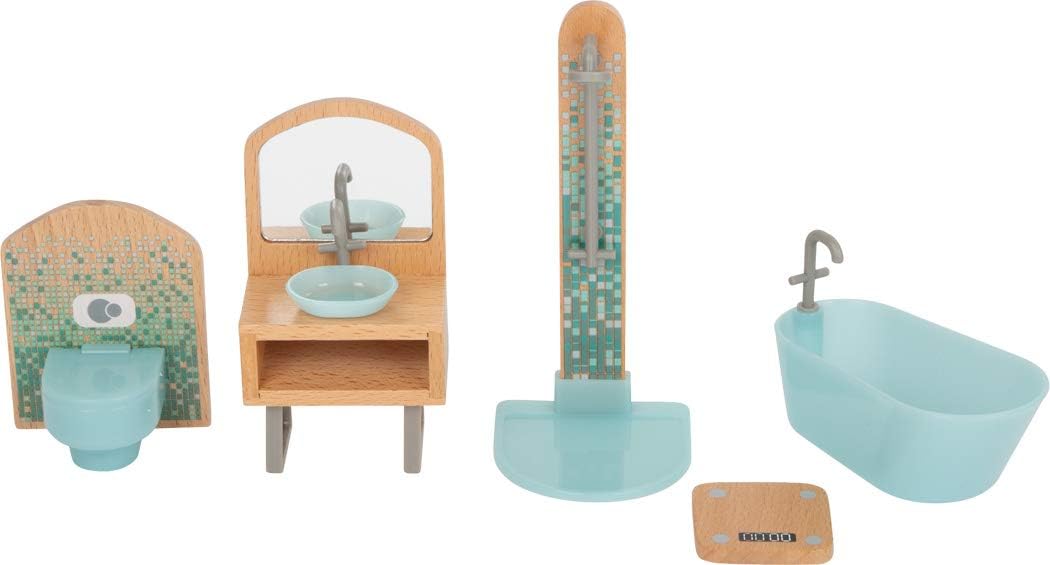 Small Foot Small Foot-11742 Set Muebles Modernos, Madera, plástico, Acc. Casas muñecas, a Partir de 3 años. Toys, Multicolor, Piccolo (11742