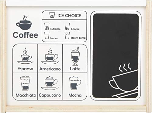 Small Foot 11792 Gastro Wooden Coffee Machine with Two Rotary Knobs and Movable Filter Holder from 3 Years Toys, White