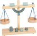 Small Foot Little Market Wooden bar Scales with Four Weights, Accessories for Grocery Shop, from 3 Years, 11861