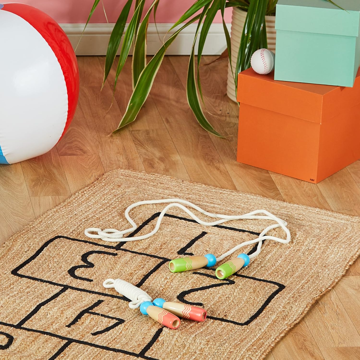 small foot 11872 Jump Rope Set Active made of FSC 100%-certified wood, set of 2 exercise toys for ages 5+ years