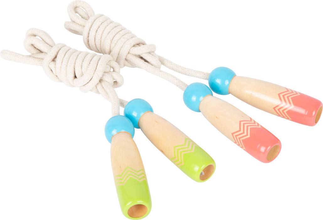 small foot 11872 Jump Rope Set Active made of FSC 100%-certified wood, set of 2 exercise toys for ages 5+ years