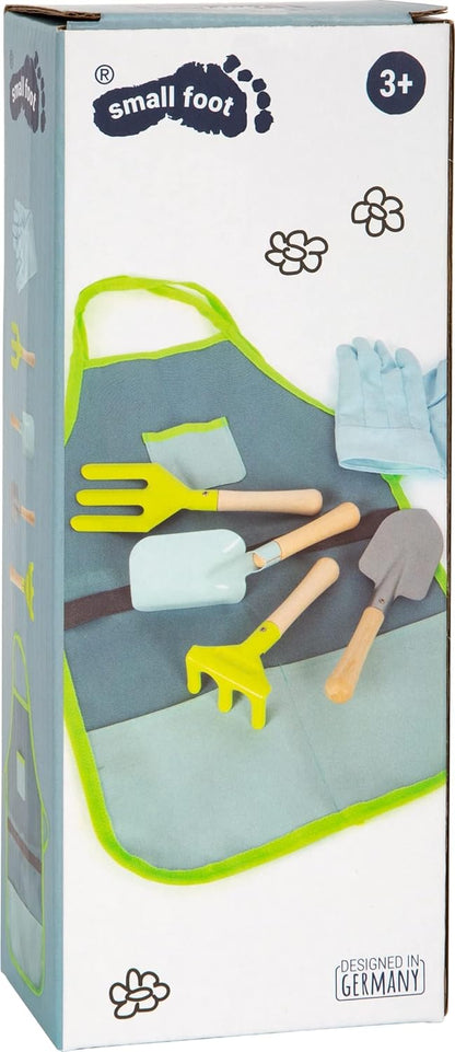 small foot 11881 Apron Tools Made of Wood & Metal, incl. Gardening Gloves, for Kids Aged 3+ Years Toys, Multicolor Garden apron