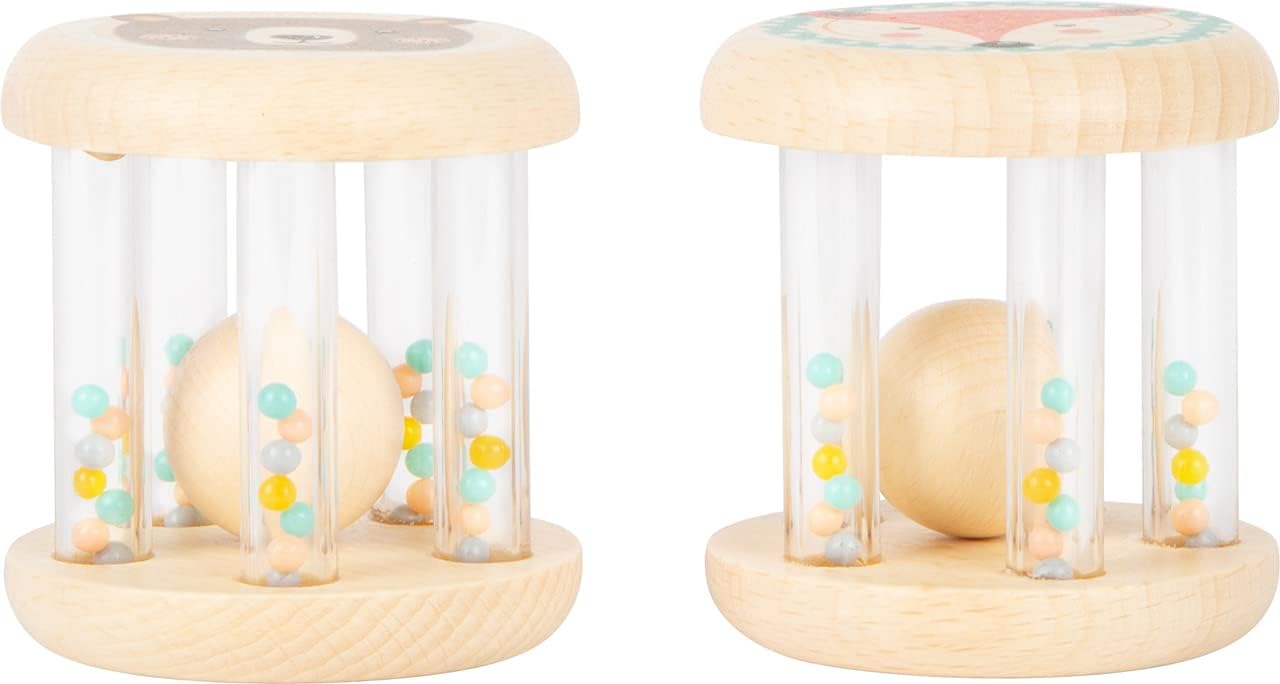 small foot 11885 Animals Rattles, in Soft Pastel Colours and Child-Friendly Design, for Babies and Infants Toys