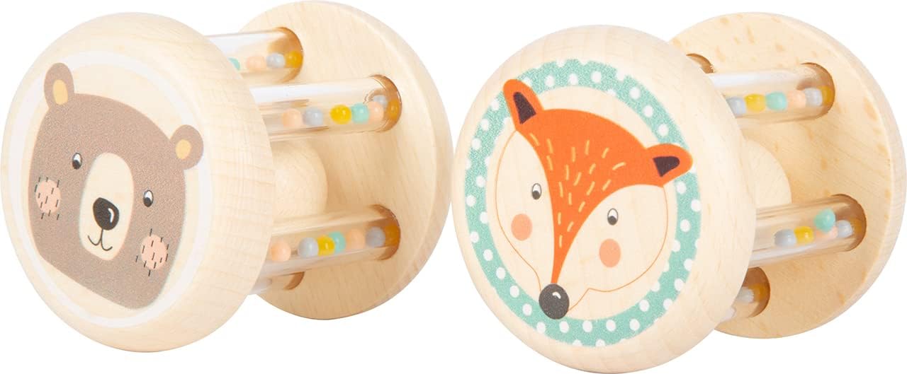 small foot 11885 Animals Rattles, in Soft Pastel Colours and Child-Friendly Design, for Babies and Infants Toys