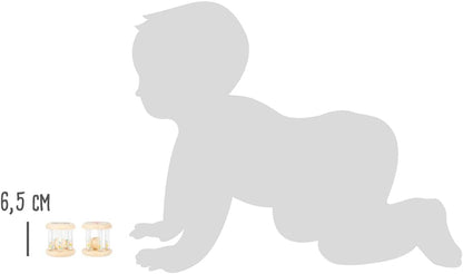 small foot 11885 Animals Rattles, in Soft Pastel Colours and Child-Friendly Design, for Babies and Infants Toys