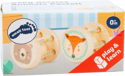 small foot 11885 Animals Rattles, in Soft Pastel Colours and Child-Friendly Design, for Babies and Infants Toys