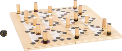 small foot 12218 Ludo and Ladders "Gold Edition", modern board game, in trendy colours, for 2-4 players, ages 4+ years