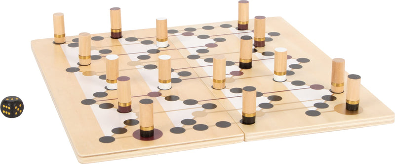 small foot 12218 Ludo and Ladders "Gold Edition", modern board game, in trendy colours, for 2-4 players, ages 4+ years