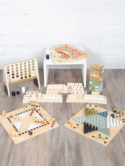 small foot 12218 Ludo and Ladders "Gold Edition", modern board game, in trendy colours, for 2-4 players, ages 4+ years