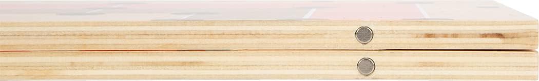 small foot 12220 Wooden Nine Men's Morris and Solitaire "Gold Edition", modern colours, two board games, ages 6+ years