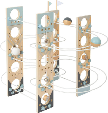 small foot Modular Marble Run, made of wood, can be easily taken apart and stored in a space-saving way, Prod. No. 12234