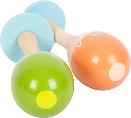 small foot Maracas Groovy Beats, Instrument for Kids 12+ Months Old, Made of Wood, Early Music Education, Prod. 12251 Toys, Multicolored