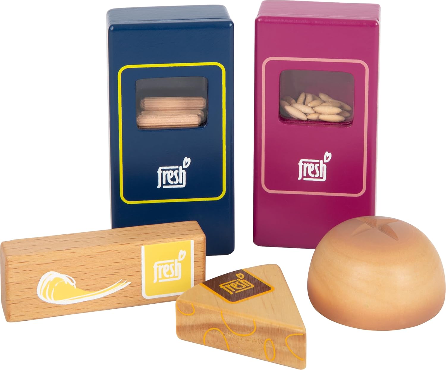 small foot Lebensmittel-Set vegetarisch "fresh" aus Holz, Spiellebensmittel-Set und Rollenspielzeug, ab 3 Jahren, 12284