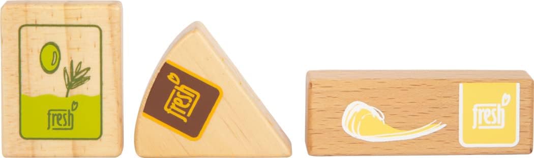 small foot Lebensmittel-Set vegetarisch "fresh" aus Holz, Spiellebensmittel-Set und Rollenspielzeug, ab 3 Jahren, 12284