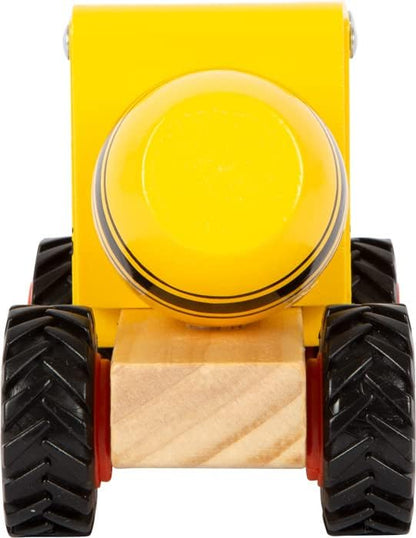 Small Foot Betonmischer, Spielfahrzeug für Kinder aus Holz, mit gummierten Rädern, ab 18 Monaten, 12286 Toys, Multicolored concrete mixer