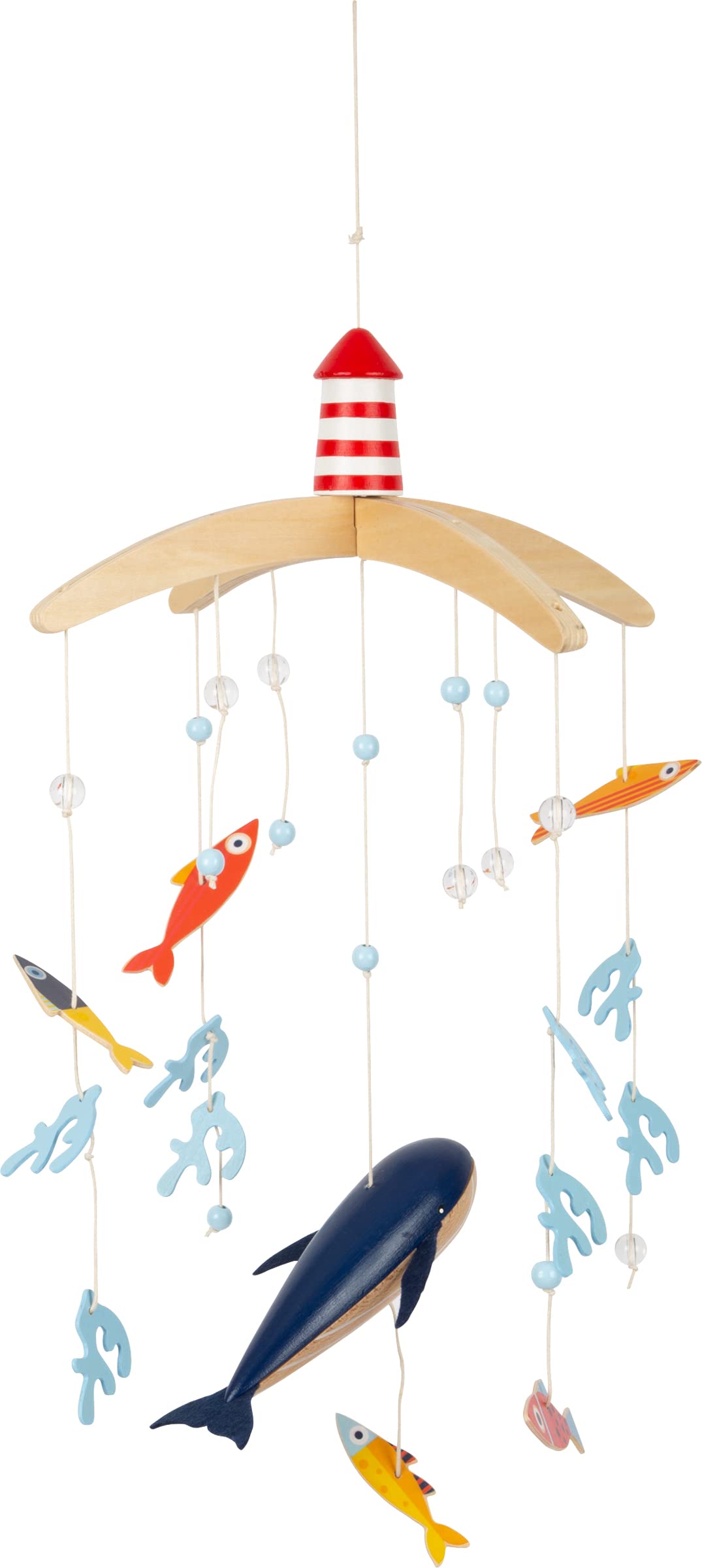 small foot Big Ocean Made of Wood, 3D Mobile in Maritime Look, Ideal for Toddlers and Babies, 12290 Toys, Multicolor