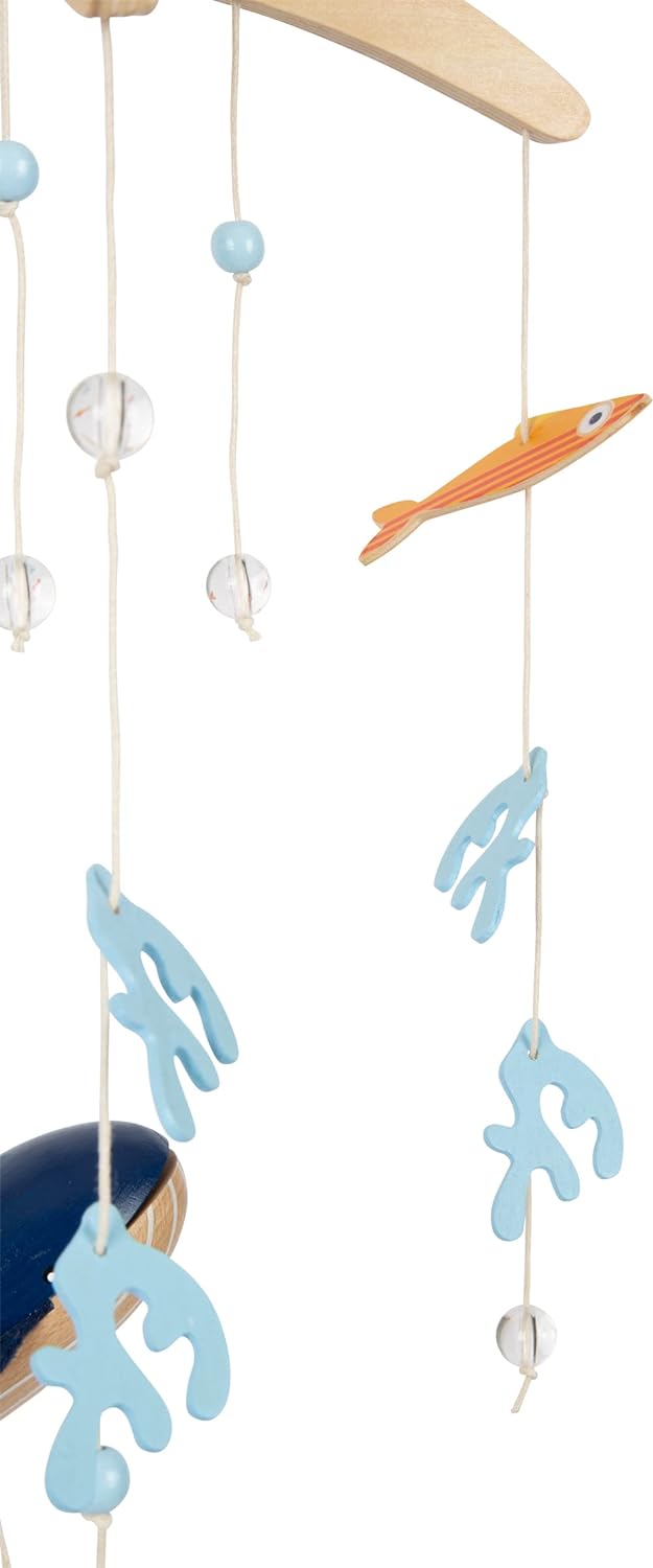 small foot Big Ocean Made of Wood, 3D Mobile in Maritime Look, Ideal for Toddlers and Babies, 12290 Toys, Multicolor
