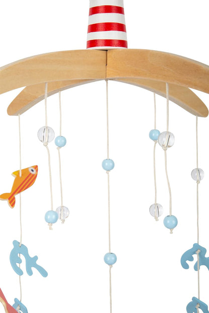 small foot Big Ocean Made of Wood, 3D Mobile in Maritime Look, Ideal for Toddlers and Babies, 12290 Toys, Multicolor