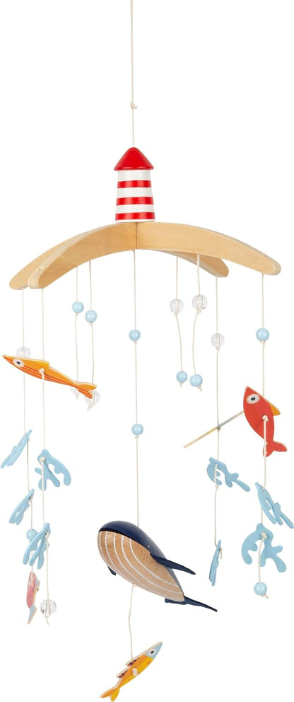 small foot Big Ocean Made of Wood, 3D Mobile in Maritime Look, Ideal for Toddlers and Babies, 12290 Toys, Multicolor