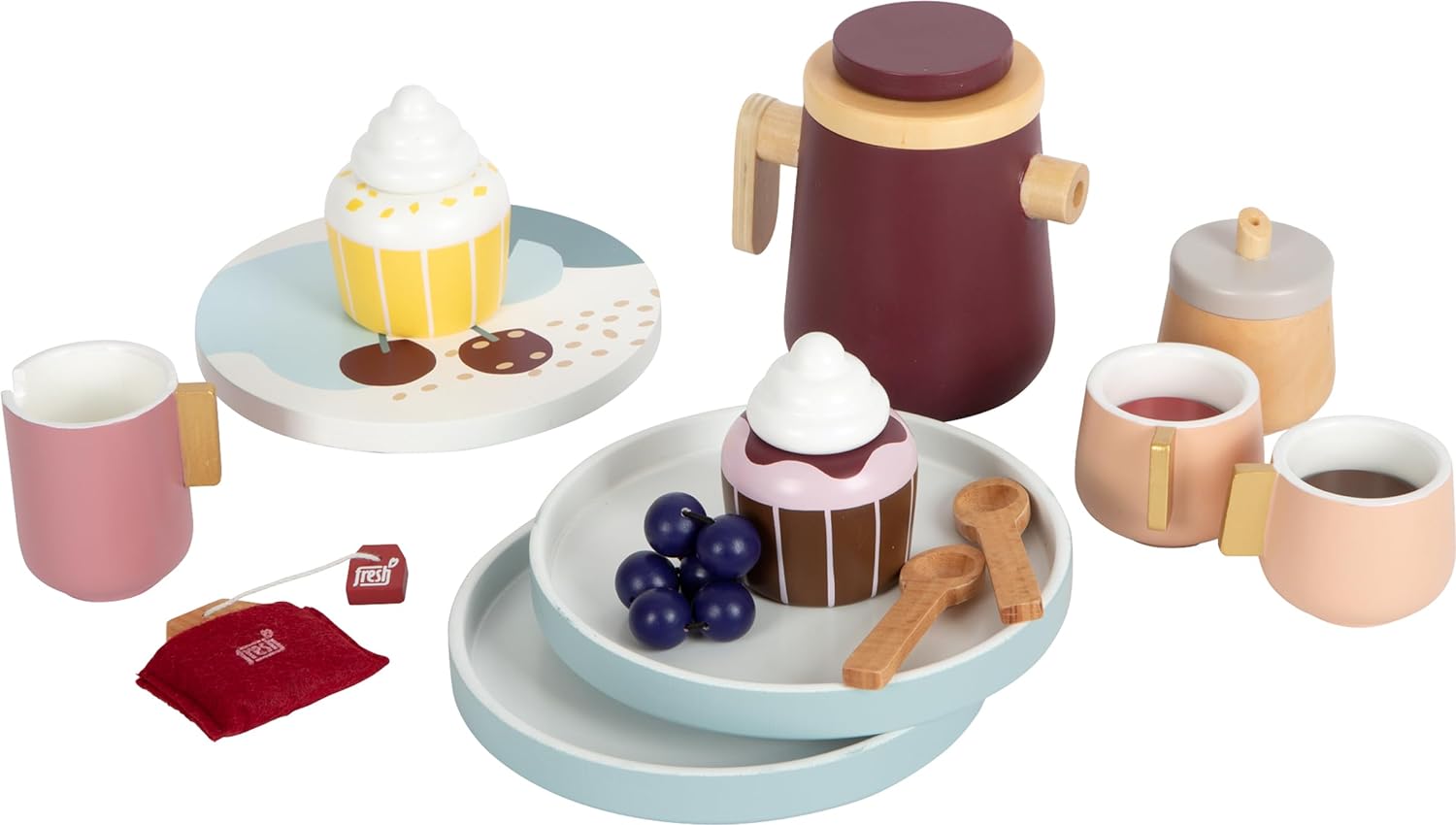 small foot Coffee and Tea Set "tasty", role play toy for children's kitchen and store, for children from 3 years, 12293