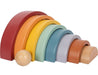 small foot Holzbausteine Regenbogen "Safari“ aus Holz, Motorikspielzeug mit 8 Formen, für Kinder ab 12 Monaten, 12318