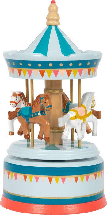 small foot Box Horse Carousel Circus made of wood, decoration for The nursery, with music to fall asleep,12321 Toys, multicolor