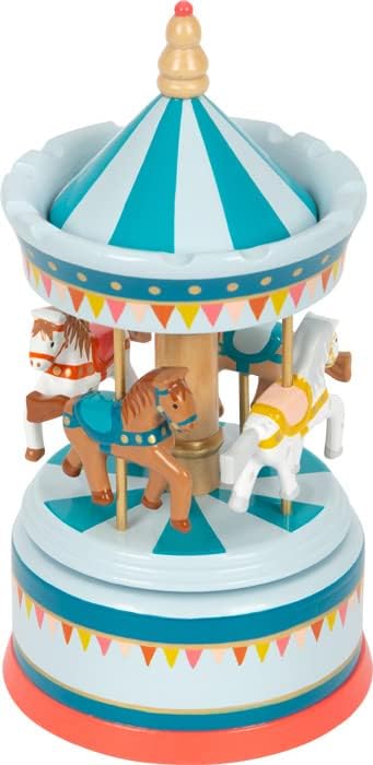 small foot Box Horse Carousel Circus made of wood, decoration for The nursery, with music to fall asleep,12321 Toys, multicolor